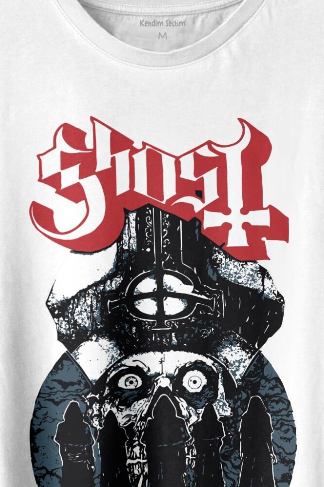 Ghost Bc Papaz Kilise Hayalet Baskılı Tişört Unisex T-shirt - 2