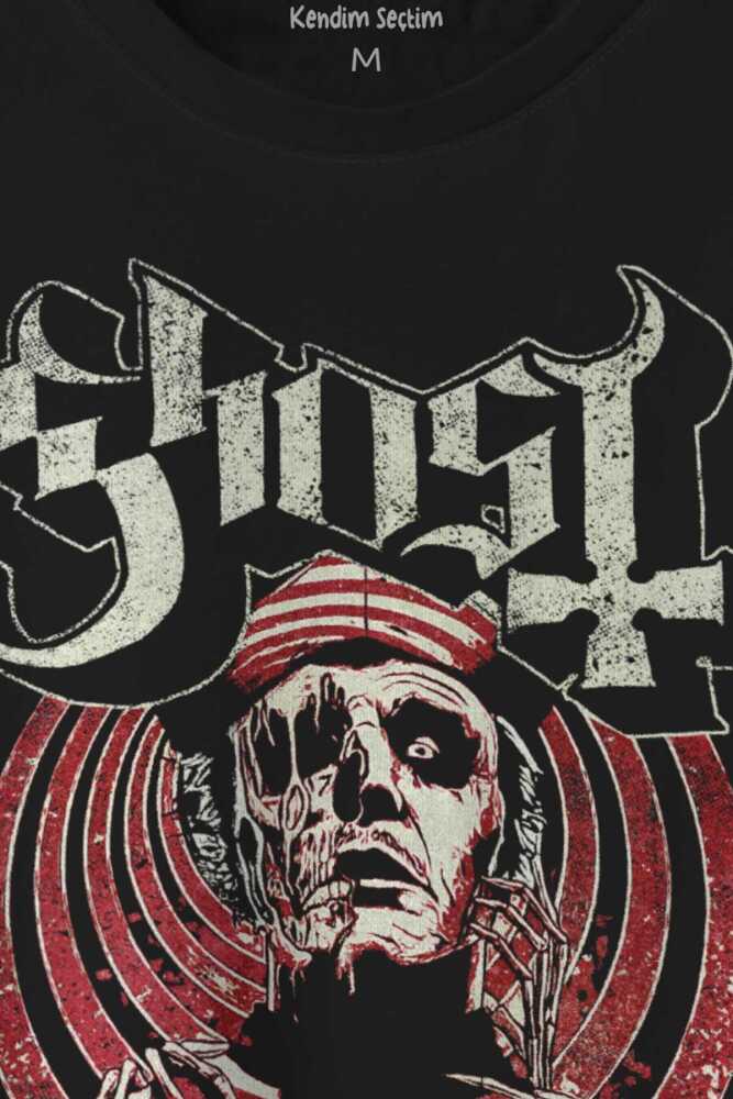 Ghost BC Tobias Forge Music Müzik Rock Gotik Baskılı Tişört Unisex T-shirt (1)