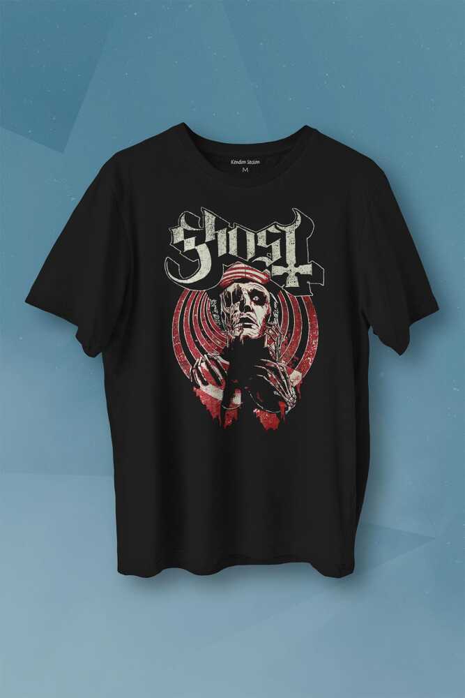 Ghost BC Tobias Forge Music Müzik Rock Gotik Baskılı Tişört Unisex T-shirt - 1