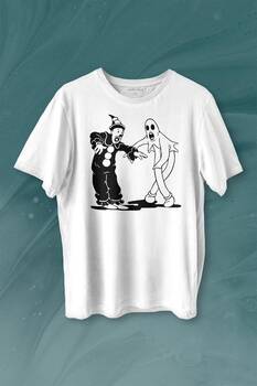 Ghostmane Music Dans Müzik Palyaço Hayalet Baskılı Tişört Unisex T-shirt - 1
