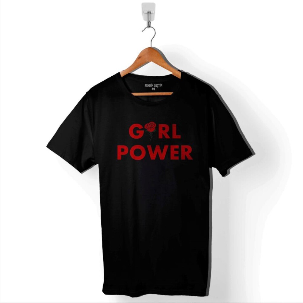 Gırl Power Kızın Gücü Feminist Af Feminizm Baskılı Tişört Unisex T-Shirt - 1