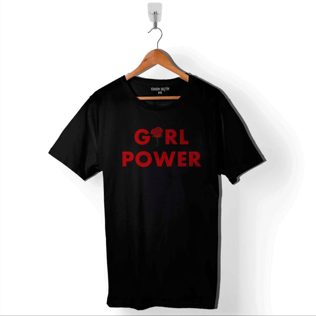 Gırl Power Kızın Gücü Feminist Af Feminizm Baskılı Tişört Unisex T-Shirt - 1