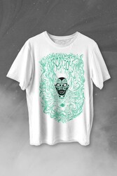 Girl Skull Kız Kadın Yaratık Vampir Baskılı Tişört Unisex T-shirt - 1
