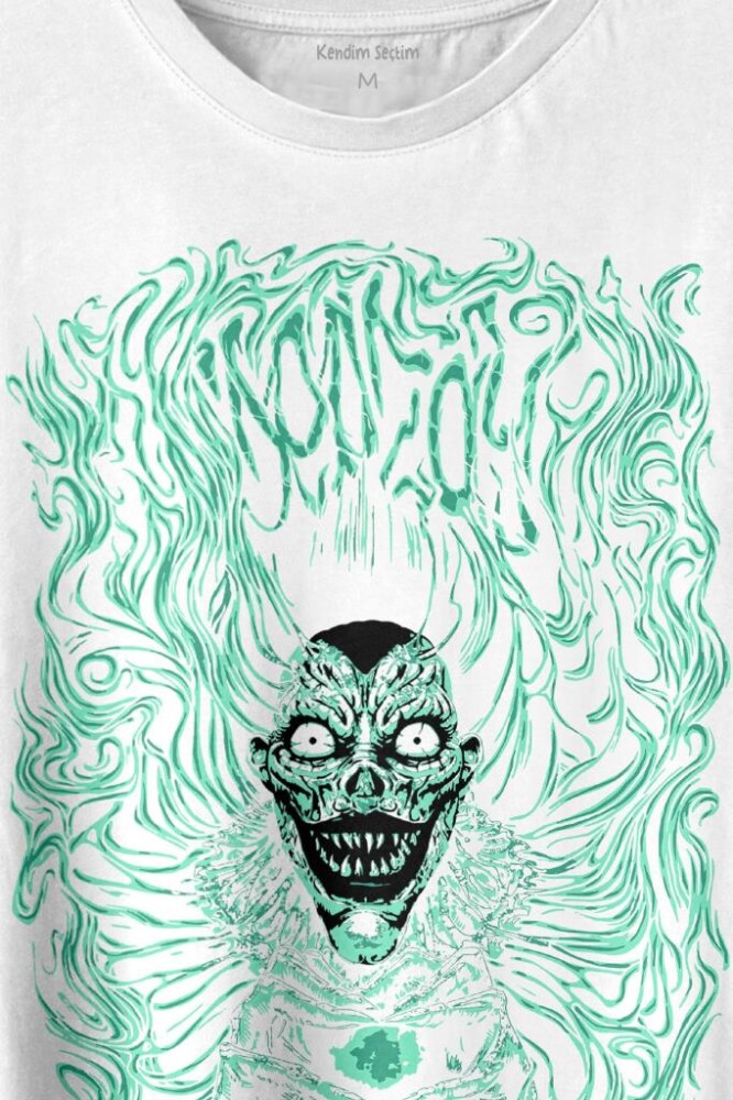 Girl Skull Kız Kadın Yaratık Vampir Baskılı Tişört Unisex T-shirt - 2