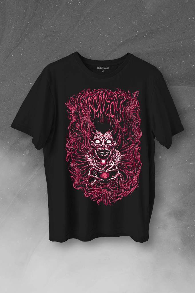 Girl Skull Kız Kadın Yaratık Vampir Baskılı Tişört Unisex T-Shirt - 1