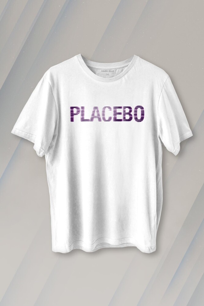 Glitch Placebo Music Molko Rock Müzik Baskılı Unisex Beyaz T-shirt