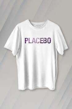 Glitch Placebo Music Molko Rock Müzik Baskılı Unisex Beyaz T-shirt - 1