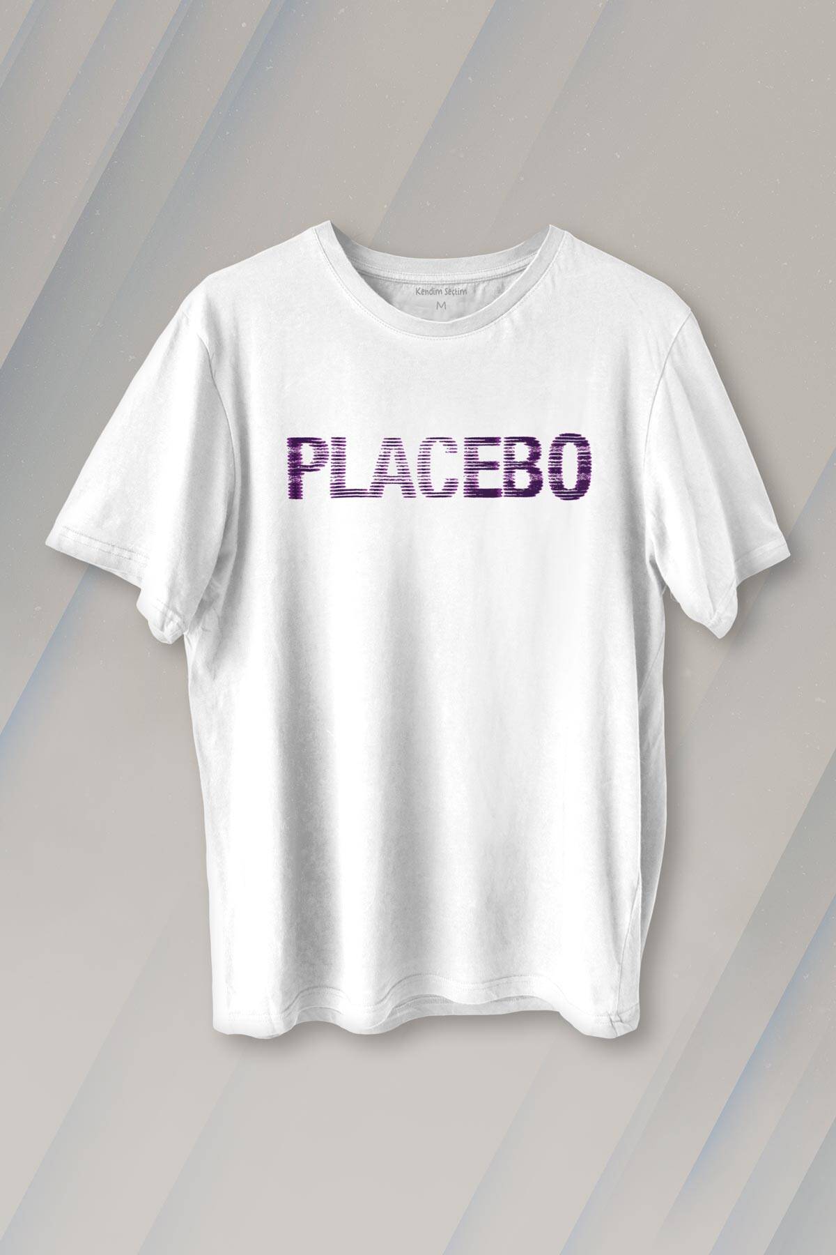 Glitch Placebo Music Molko Rock Müzik Baskılı Unisex Beyaz T-shirt - 1