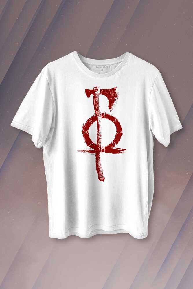 God Of War 4 Balta Oyun Gamer Gow Baskılı Tişört Unisex T-shirt - 1