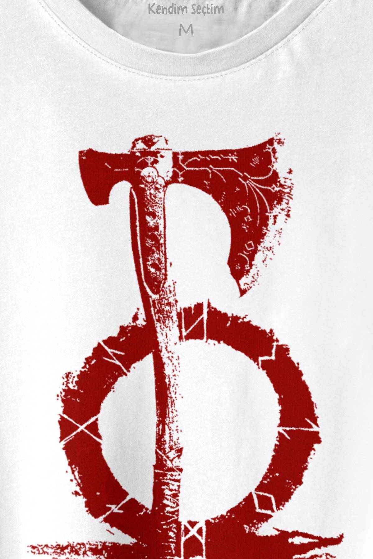 God Of War 4 Balta Oyun Gamer Gow Baskılı Tişört Unisex T-shirt (1)