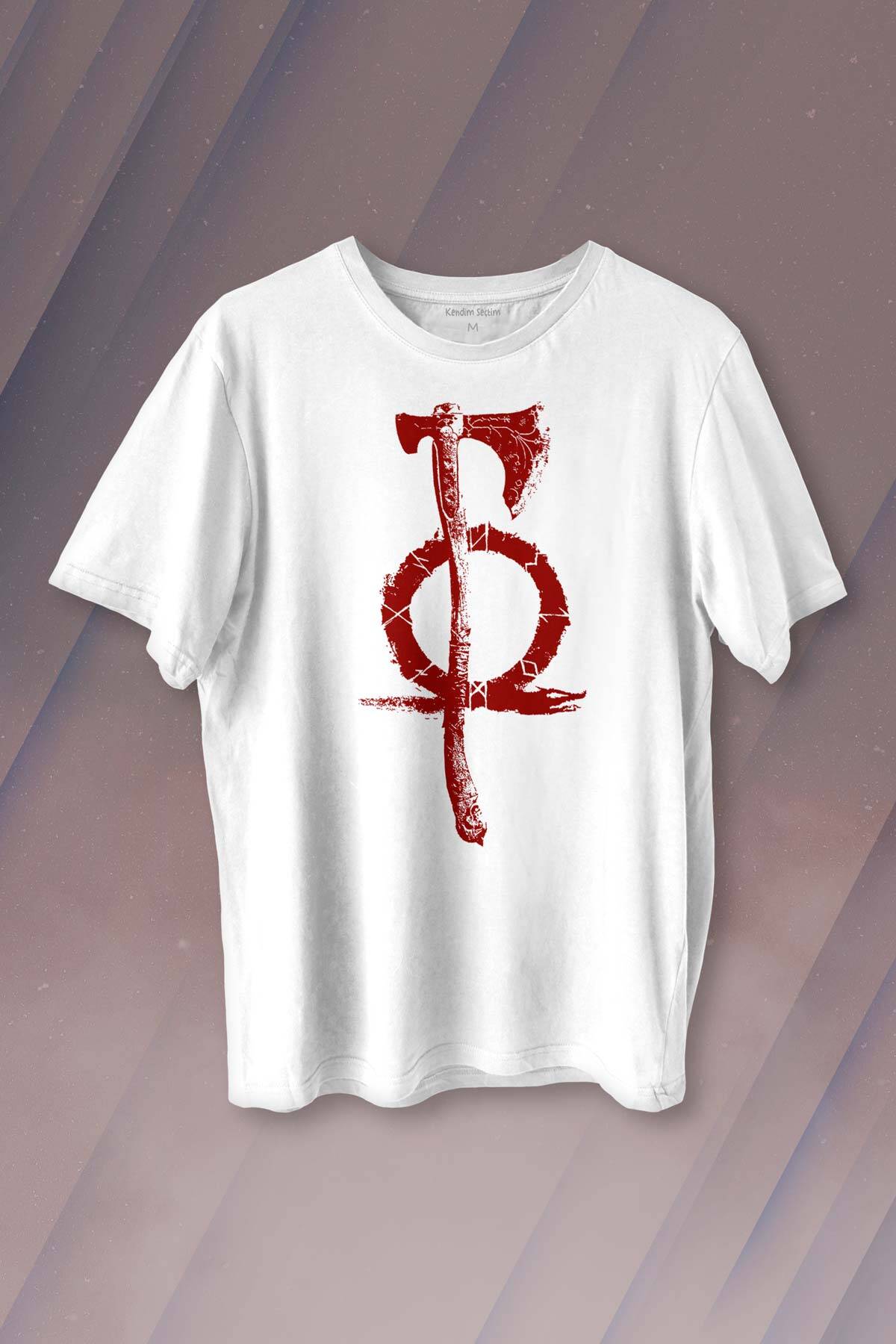 God Of War 4 Balta Oyun Gamer Gow Baskılı Tişört Unisex T-shirt - 1