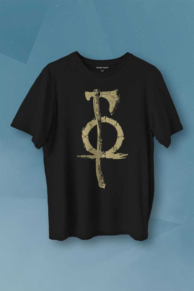 God Of War 4 Balta Oyun Gamer Gow Baskılı Tişört Unisex T-shirt - 1