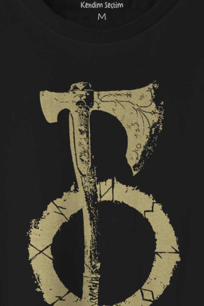 God Of War 4 Balta Oyun Gamer Gow Baskılı Tişört Unisex T-shirt - 2