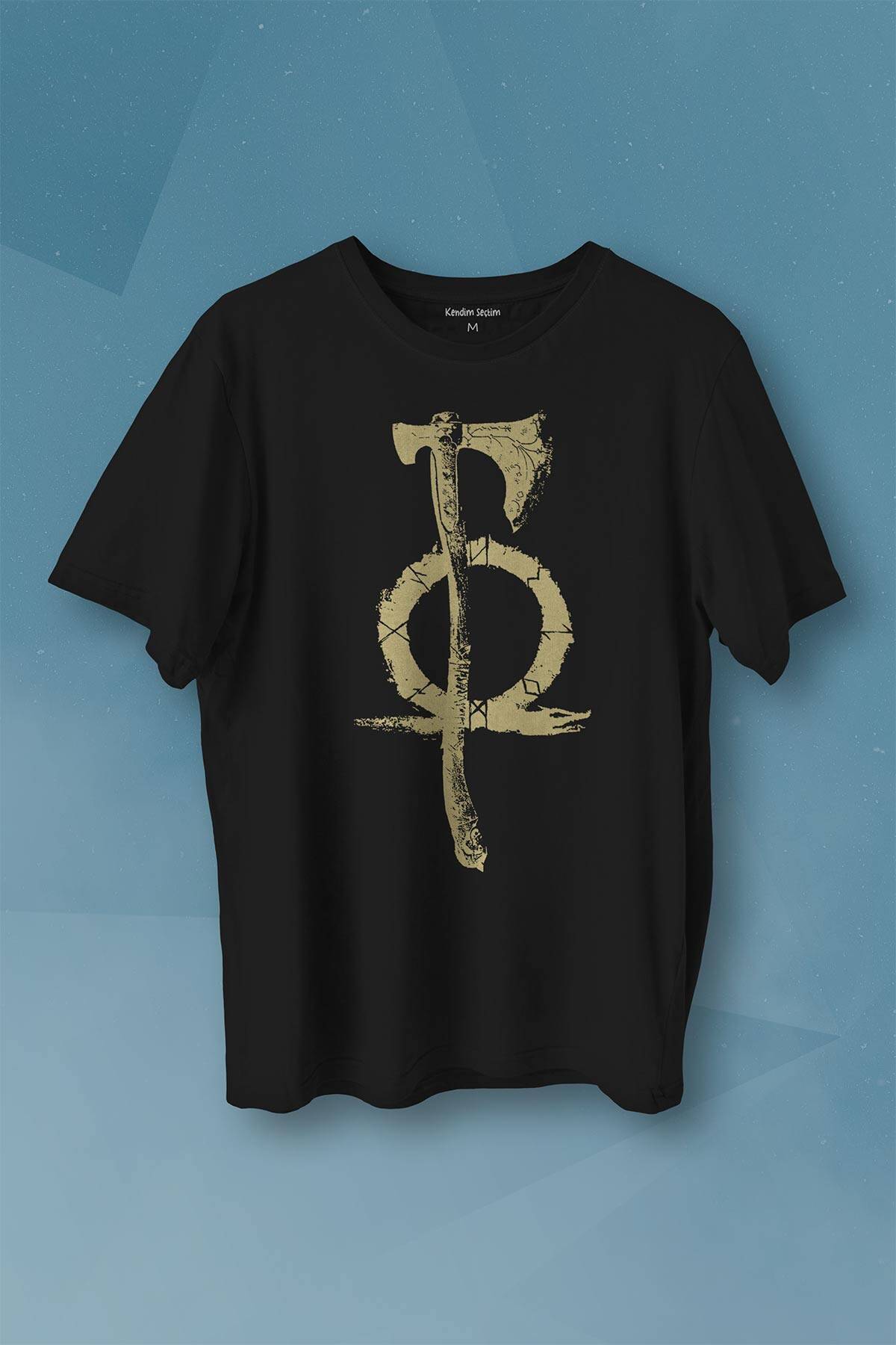 God Of War 4 Balta Oyun Gamer Gow Baskılı Tişört Unisex T-shirt - 1