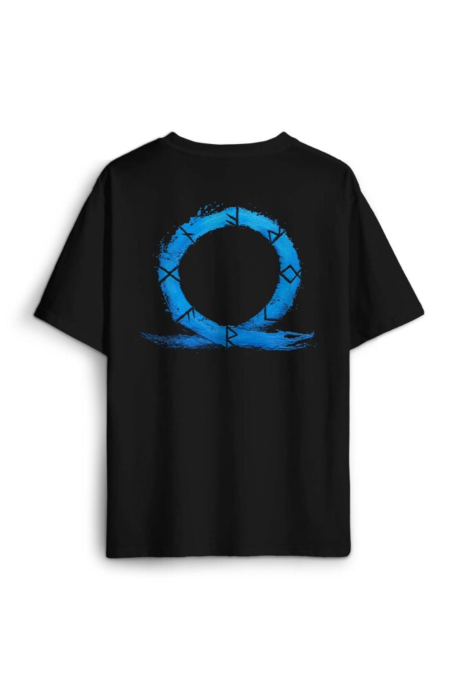 God of War Ragnarok Oyun Gamer Sırt Ön Baskılı Oversize Tişört Unisex T-Shirt - 2