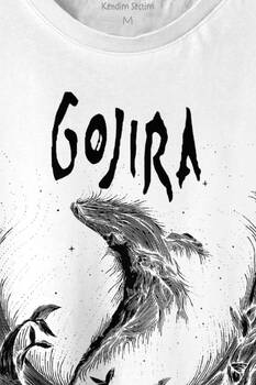 Gojira Balıklar Köpek Balığı Music Baskılı Tişört Unisex T-shirt - 2