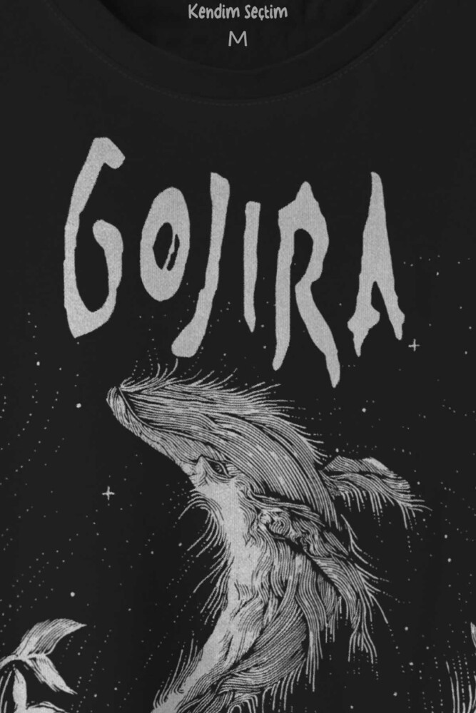 Gojira Balıklar Köpek Balığı Music Baskılı Tişört Unisex T-shirt - 2