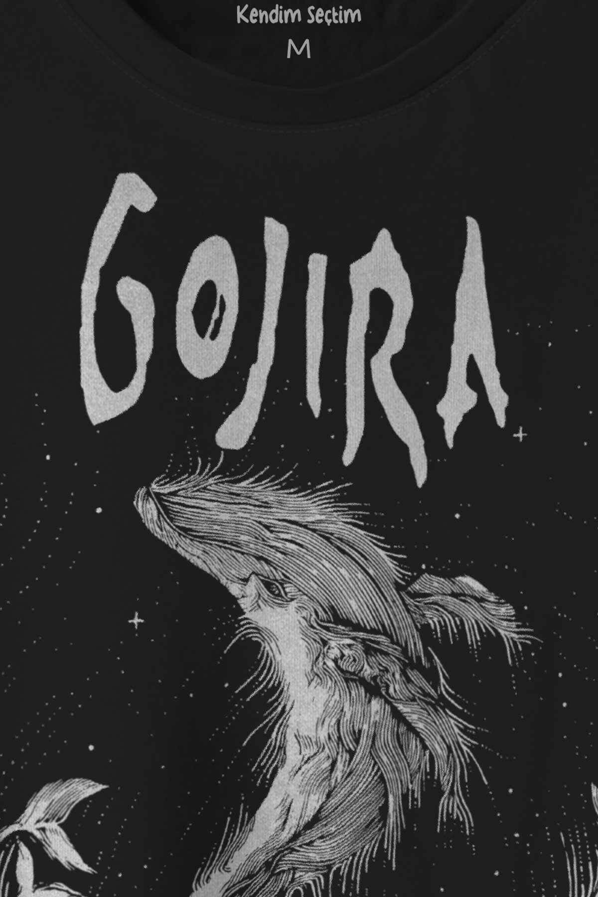 Gojira Balıklar Köpek Balığı Music Baskılı Tişört Unisex T-shirt - 2