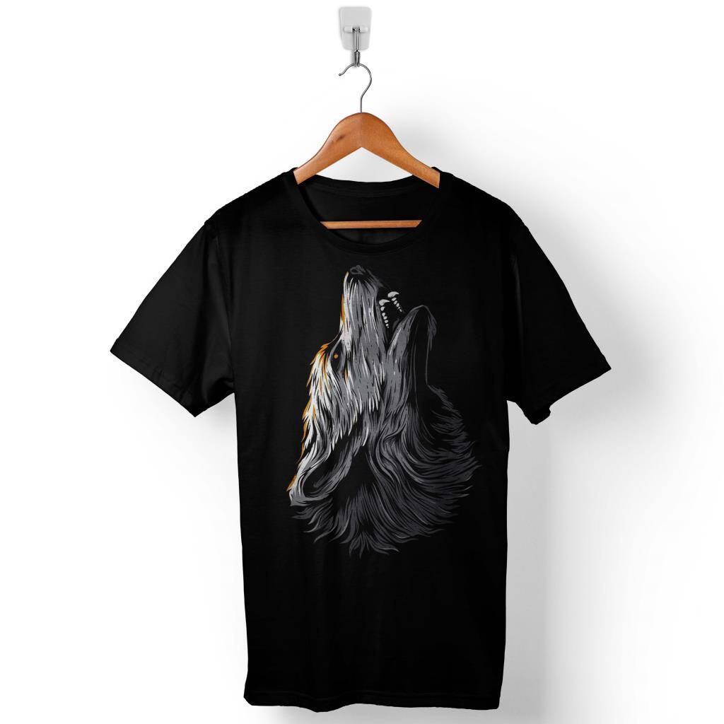 Göktürk Bozkurt Wolf Head Kurt Kfası Baskılı Tişört Unisex T-Shirt - 1