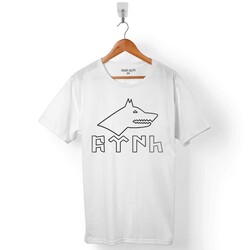 GÖKTÜRKÇE TÜRK BOZKURT LOGOSU ERKEK TİŞÖRT - 1