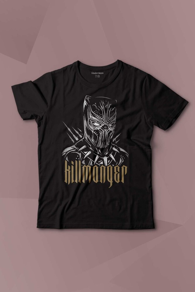 Golden Jaguar Black Panther Film Baskılı Çocuk Tişört Kısa Kollu - KENDİM SEÇTİM