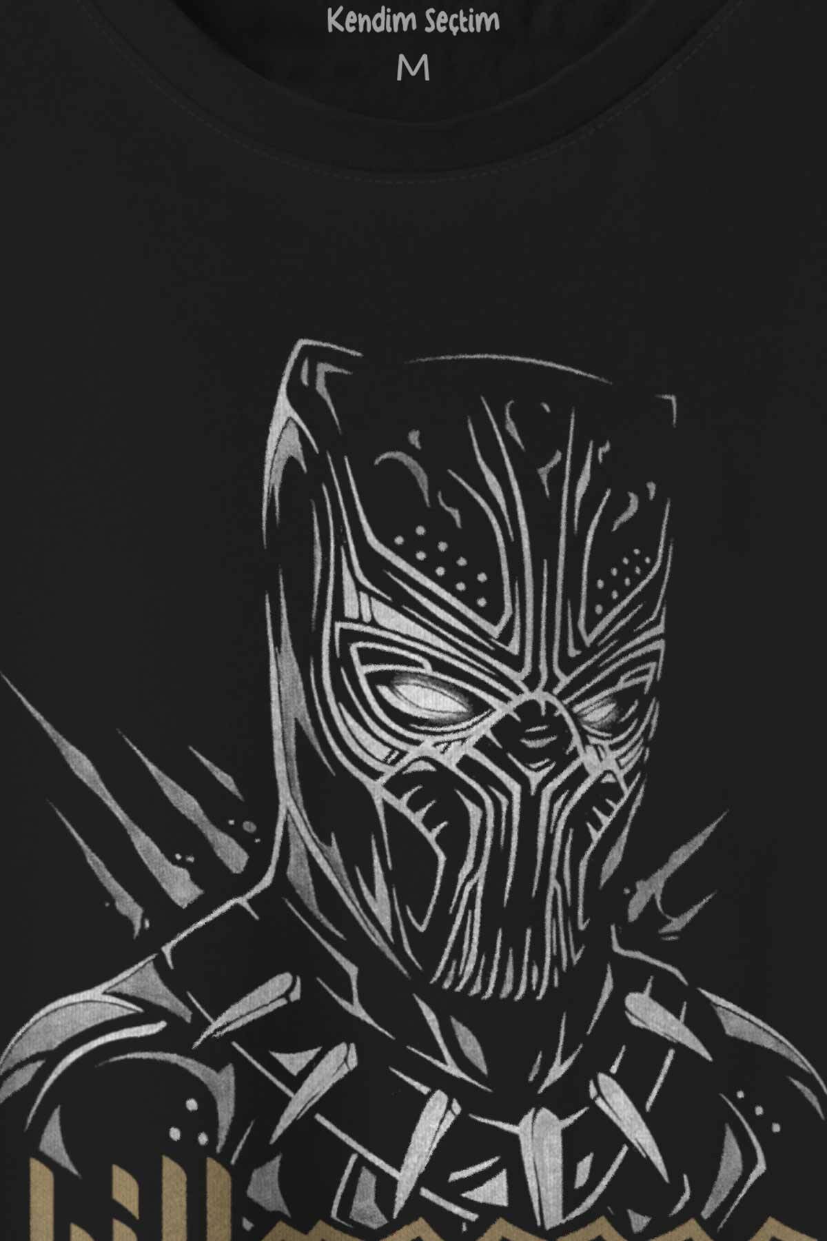 Golden Jaguar Black Panther Film Baskılı Tişört Unisex T-shirt (1)