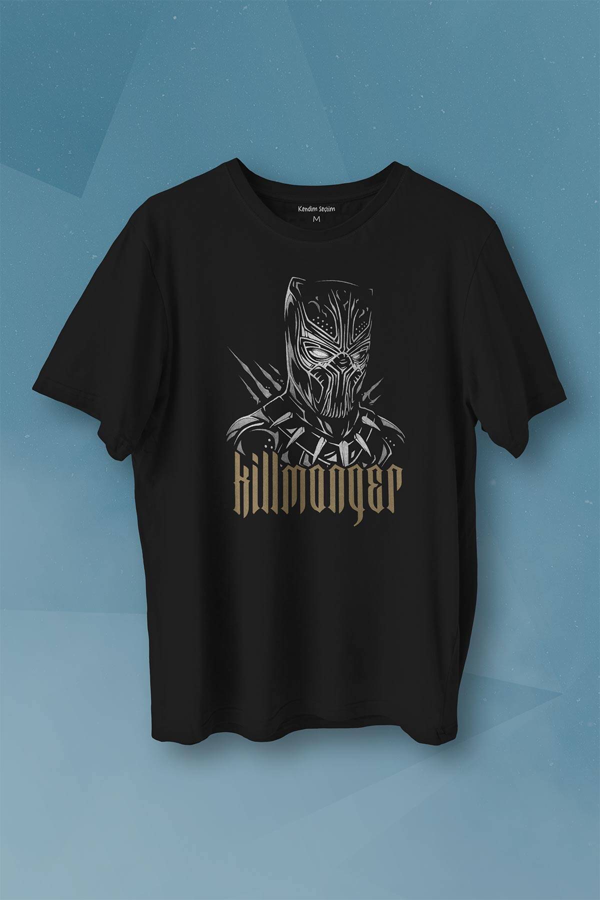 Golden Jaguar Black Panther Film Baskılı Tişört Unisex T-shirt - 1