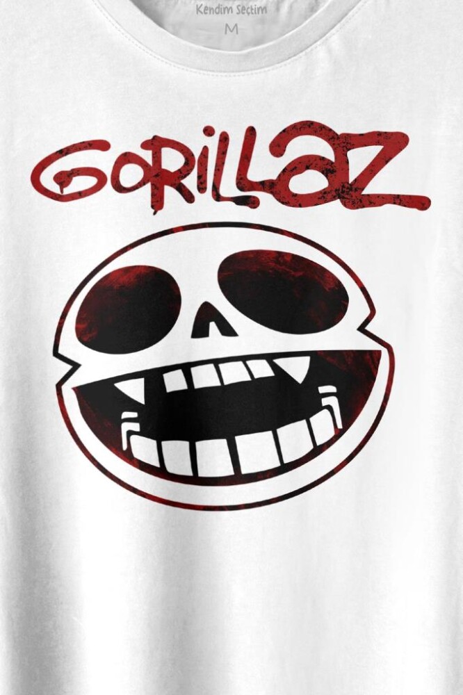 Gorillaz Rock Music Müzik Baskılı Tişört Unisex T-shirt (1)
