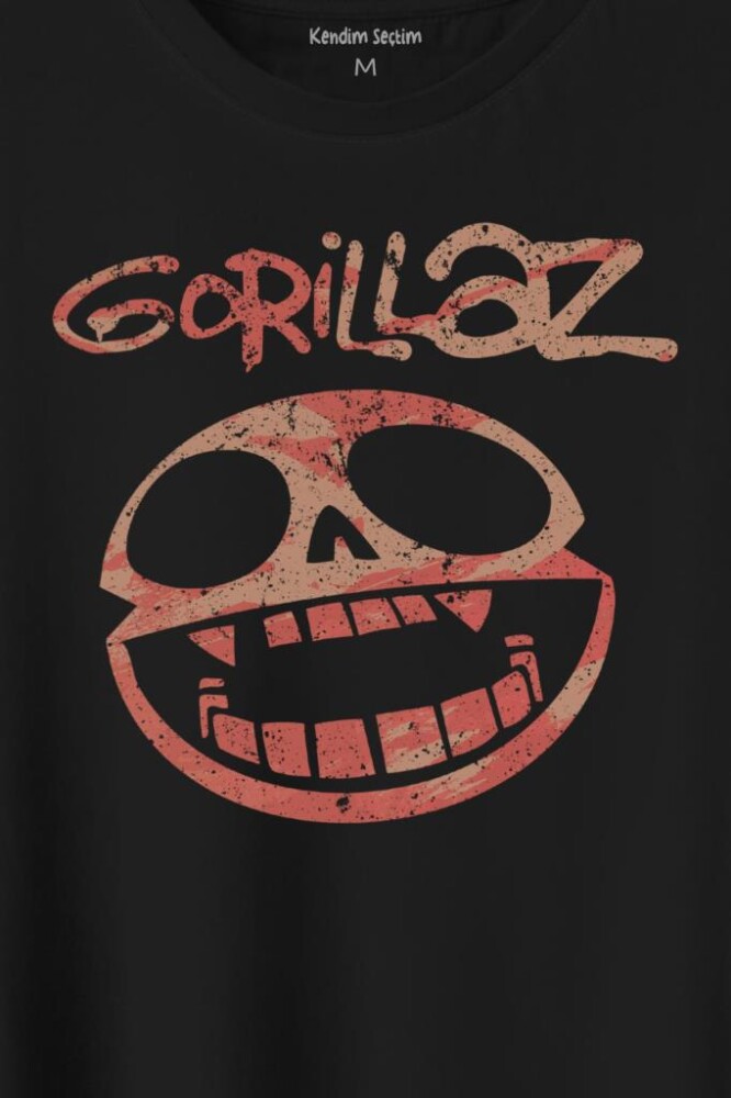Gorillaz Rock Music Müzik Baskılı Tişört Unisex T-Shirt - 2
