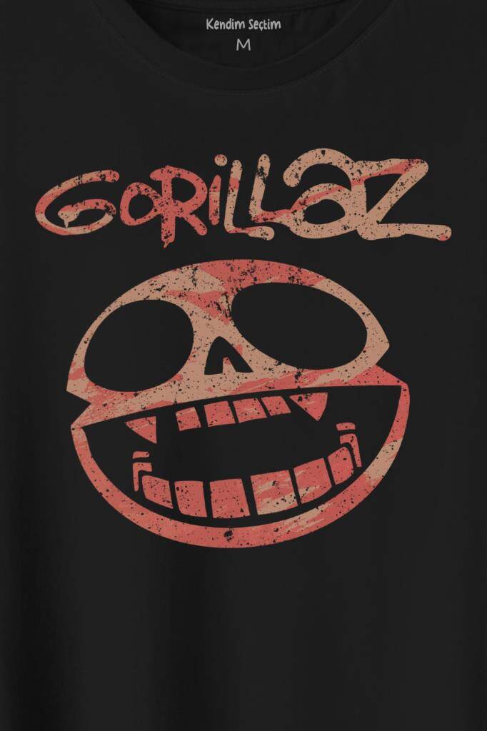 Gorillaz Rock Music Müzik Baskılı Tişört Unisex T-Shirt (1)