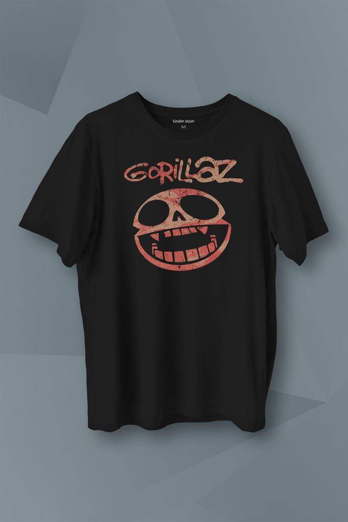 Gorillaz Rock Music Müzik Baskılı Tişört Unisex T-Shirt - 1