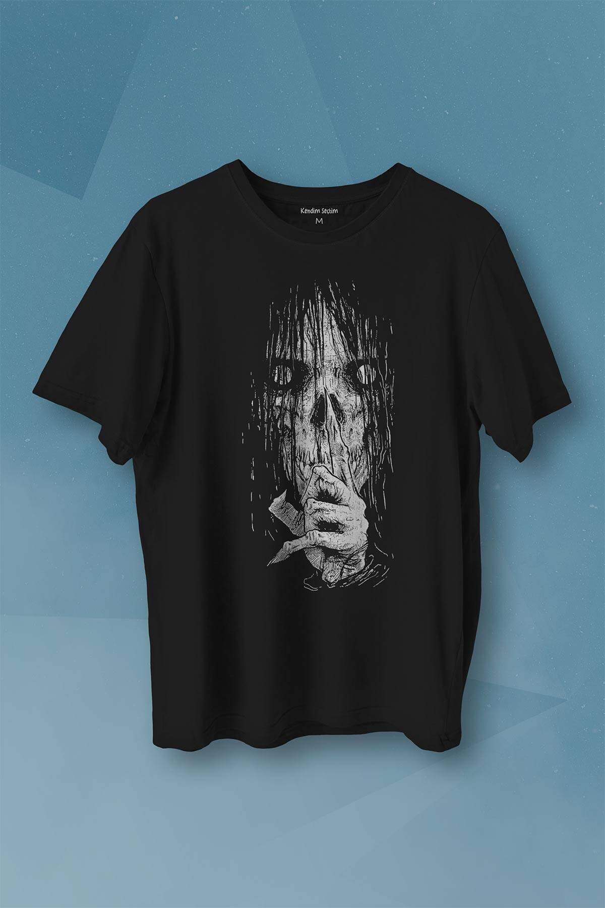 Gotik Hayalet Dark Halloween Gothic Baskılı Tişört Unisex T-shirt - 1