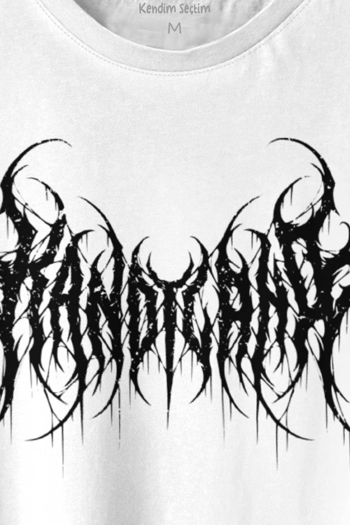 Gotik Kandyland Logo Candy Gothic Siyah Baskılı Siyah T-shirt Unisex Tişört (1)