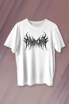 Gotik Kandyland Logo Candy Gothic Siyah Baskılı Siyah T-shirt Unisex Tişört - 1