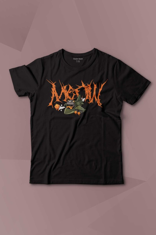 Gotik Meow Boomber Baskılı Çocuk Tişört Kısa Kollu - KENDİM SEÇTİM