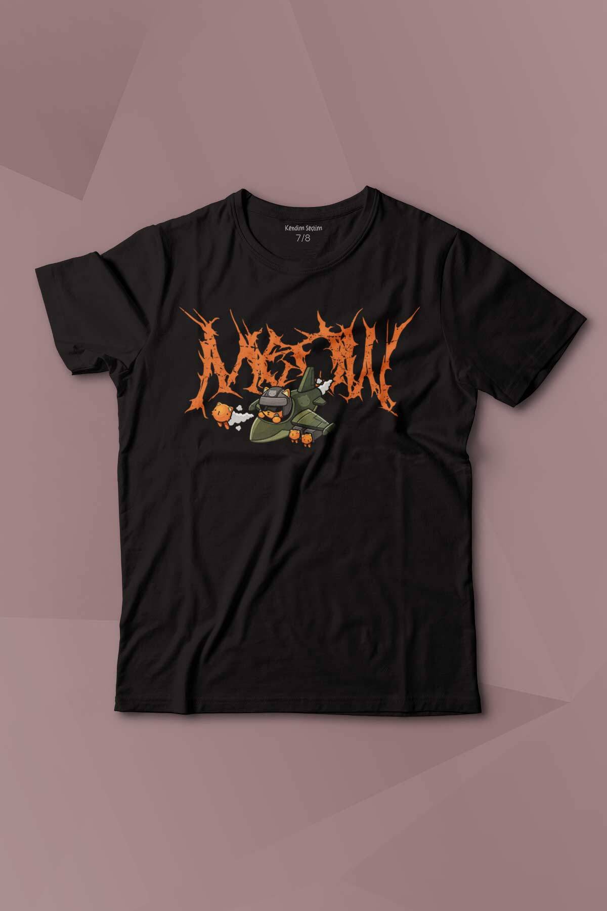 Gotik Meow Boomber Baskılı Çocuk Tişört Kısa Kollu - 1