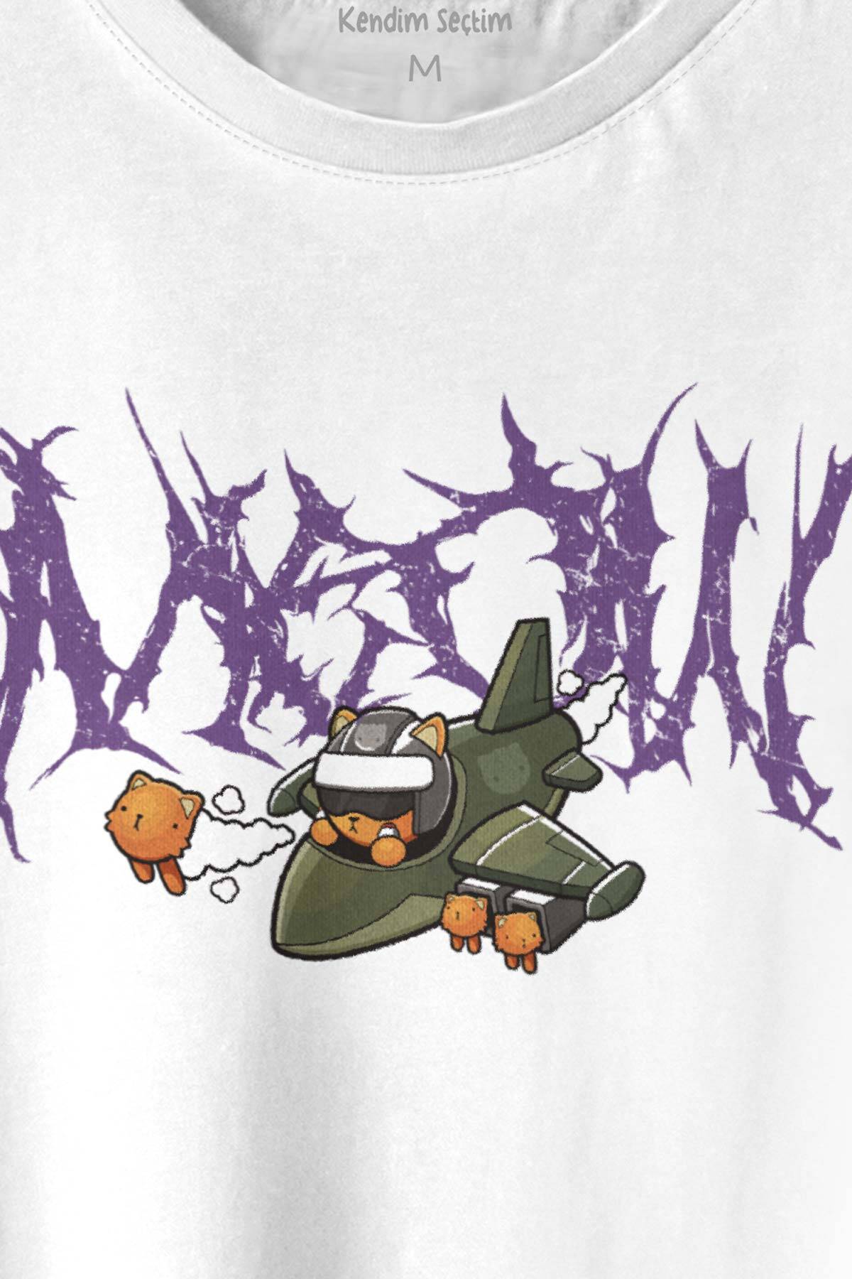 Gotik Meow Boomber Baskılı Tişört Unisex T-shirt (1)