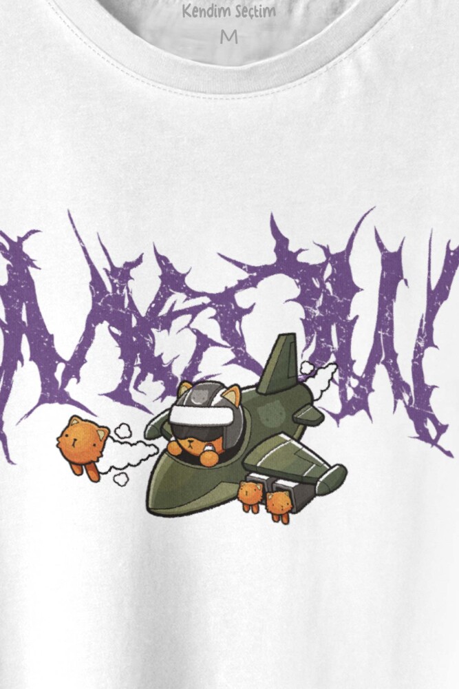 Gotik Meow Boomber Baskılı Tişört Unisex T-shirt (1)