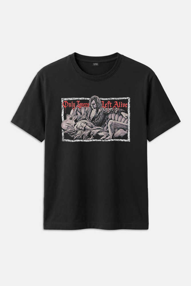 Gotik Vampir Film Jim Jarmusch Only Lovers Left Alive Sinema Siyah Regular Fit Unisex Tişört - 1