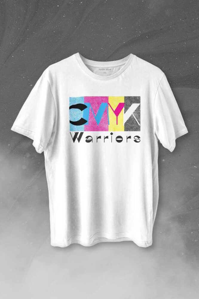 Grafiker Cmyk Savaşçısı Warrior Tasarımcı Baskılı Tişört Unisex T-shirt - 1