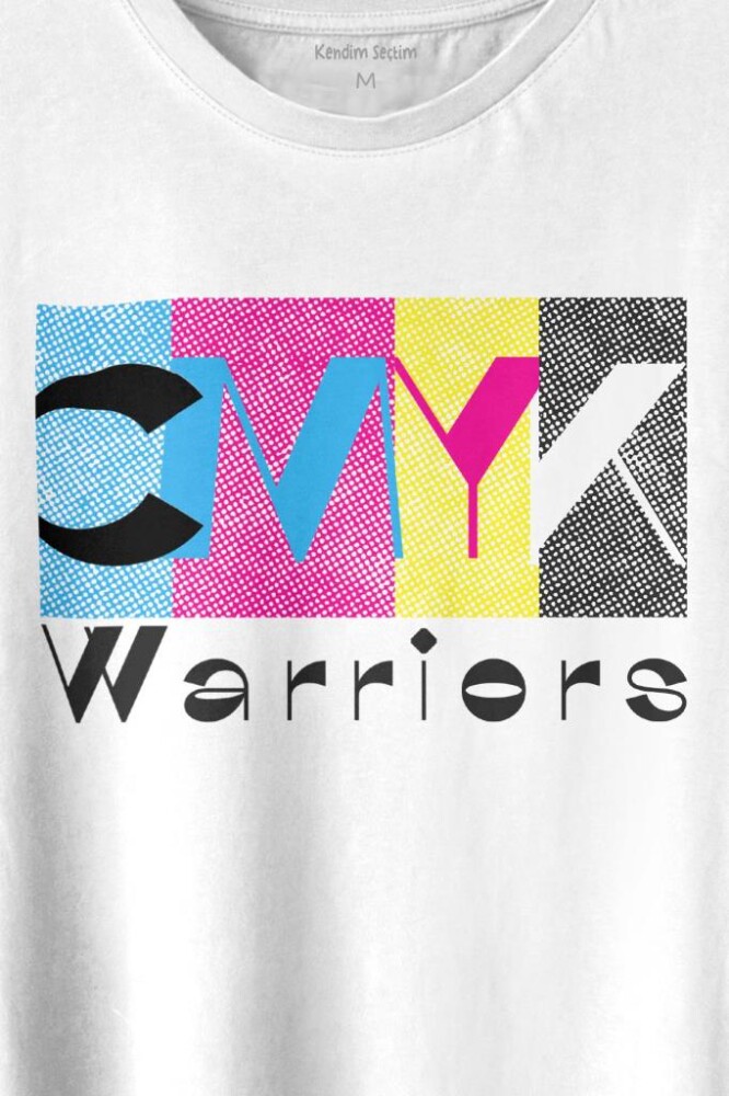 Grafiker Cmyk Savaşçısı Warrior Tasarımcı Baskılı Tişört Unisex T-shirt - 2