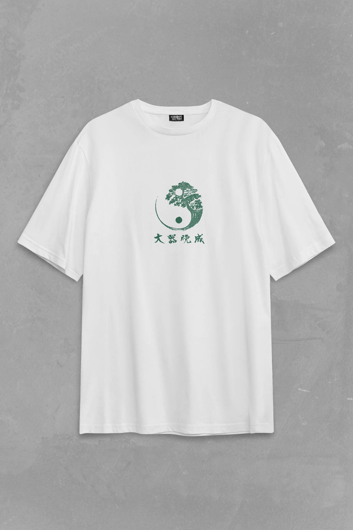 Great Talent Matures Late Japanese Japonca Yazı Baskılı Oversize Beyaz T-shirt - 2