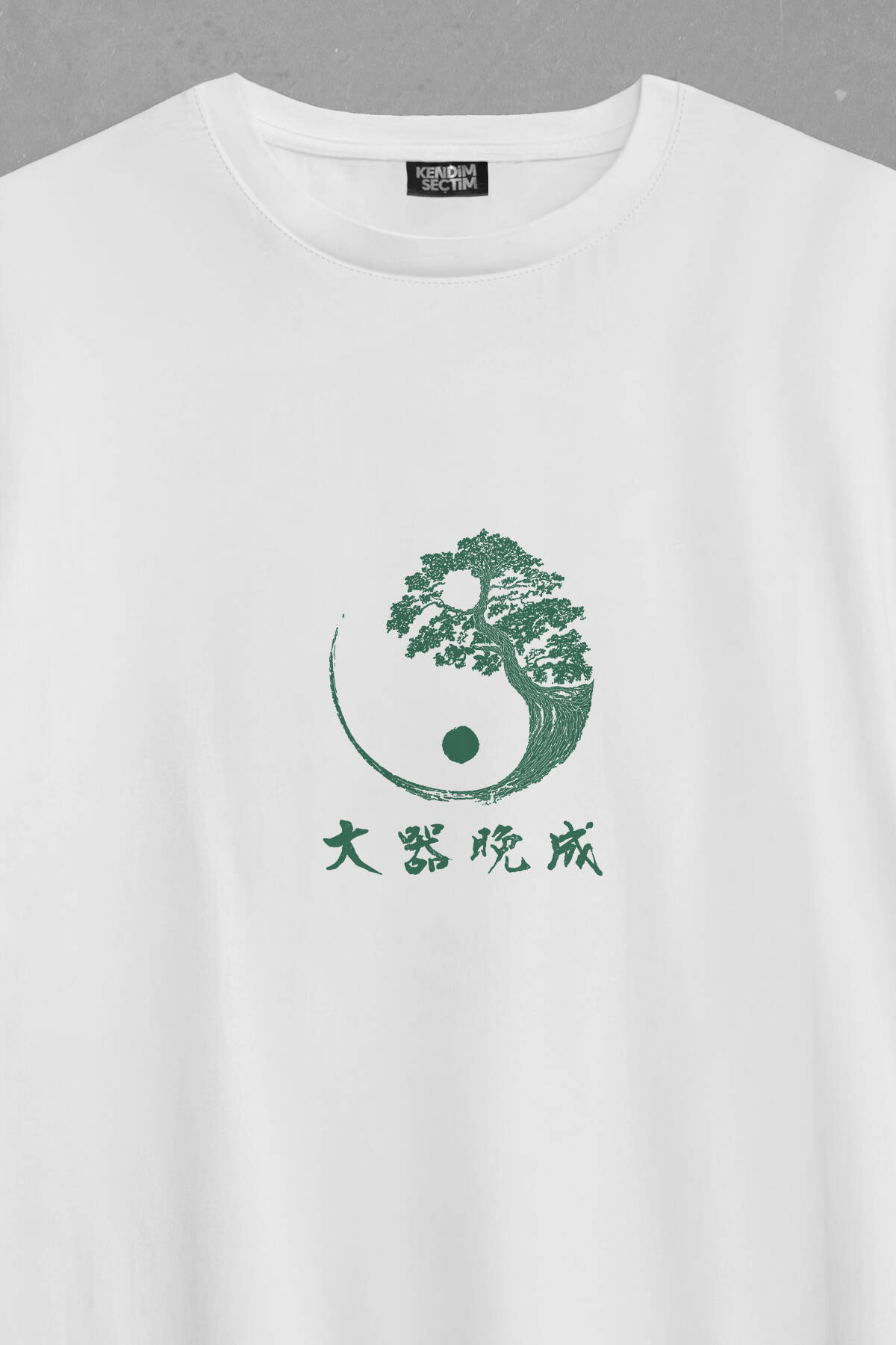 Great Talent Matures Late Japanese Japonca Yazı Baskılı Oversize Beyaz T-shirt - 3