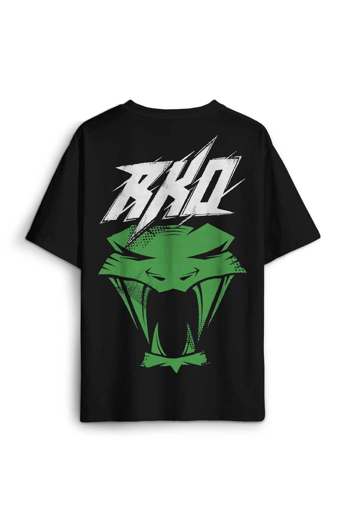 Green Viper Venom Randy Orton Yılan Wwe Rko Gym Spor Fight Güreş Baskılı Oversize T-shirt - 1