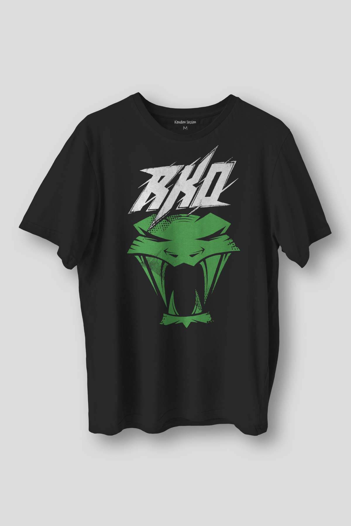 Green Viper Venom Randy Orton Yılan Wwe RKO Gym Spor Fight Güreş Baskılı Siyah Tişört - 1