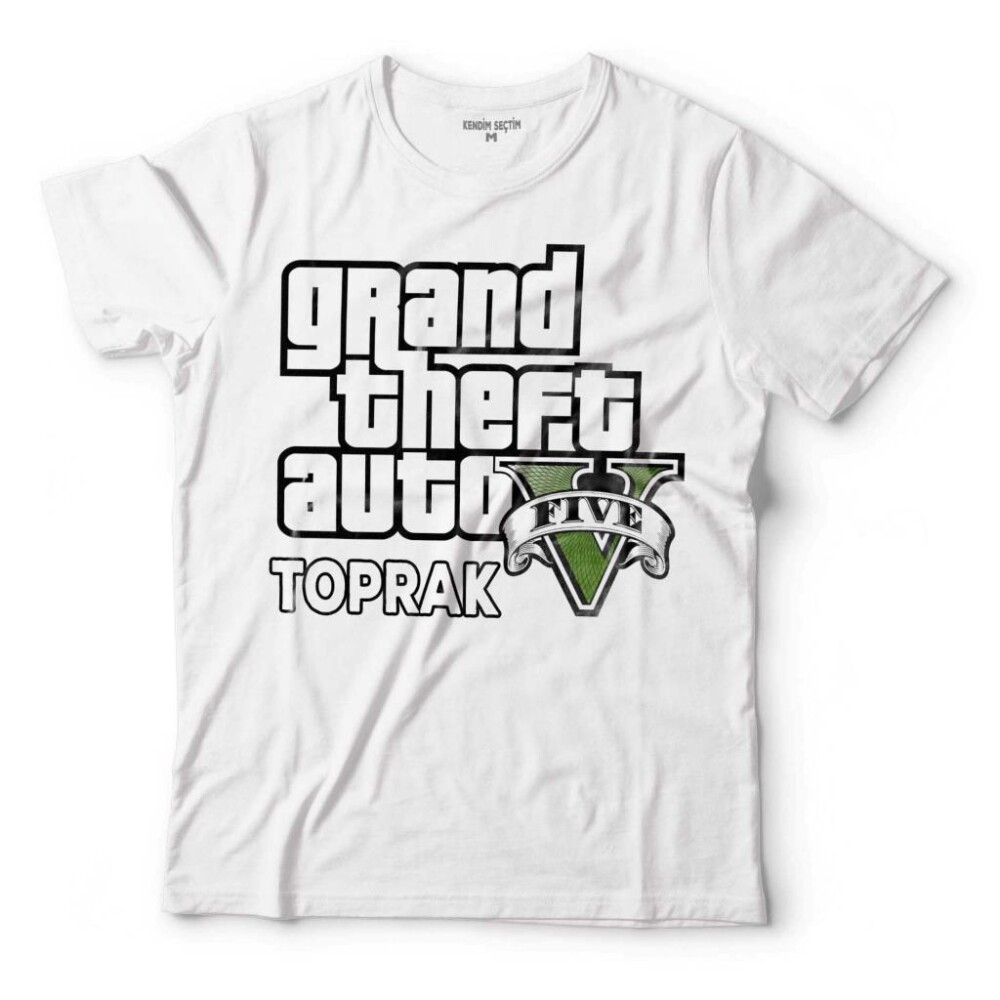 GTA 5 V FIVE GTA5 NICKNAME KİŞİYE ADINIZ ÖZEL İSİMLİ ÇOCUK TİŞÖRT - 1