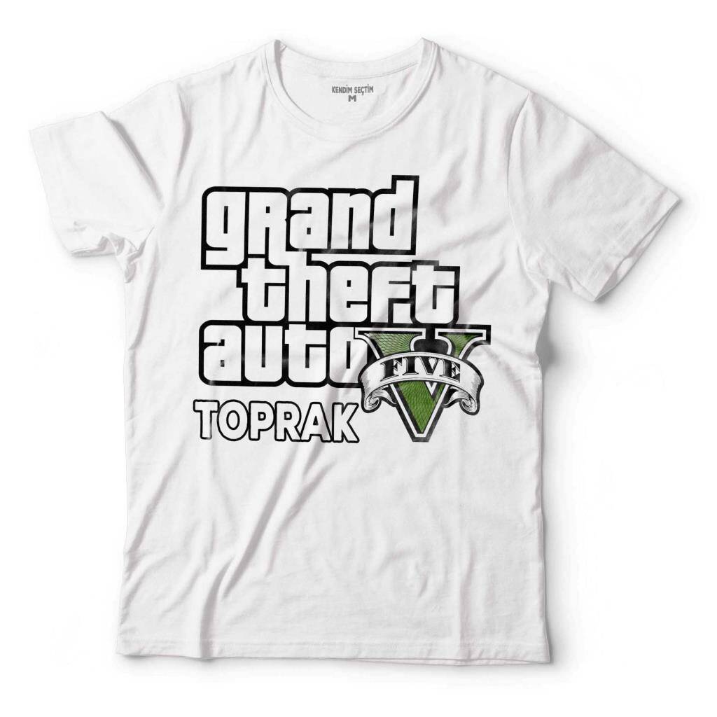 GTA 5 V FIVE GTA5 NICKNAME KİŞİYE ADINIZ ÖZEL İSİMLİ ÇOCUK TİŞÖRT - 1