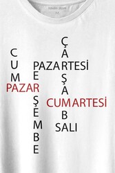 Günler Minimal Yazılı Baskılı Tişört Unisex T-shirt - 2