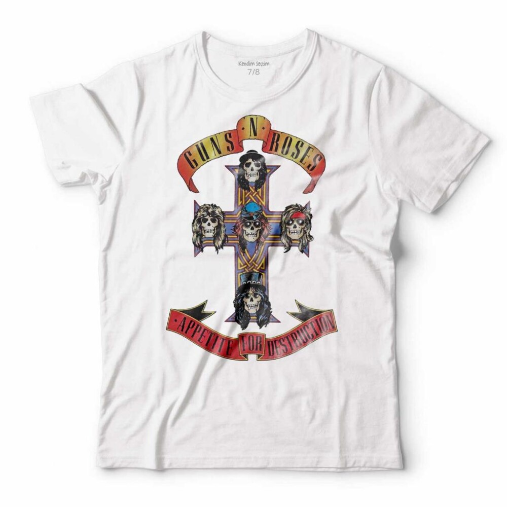GUNS N AND ROSES GUN GÜL VE KAN SİLAH ÇOCUK TİŞÖRT - KENDİM SEÇTİM