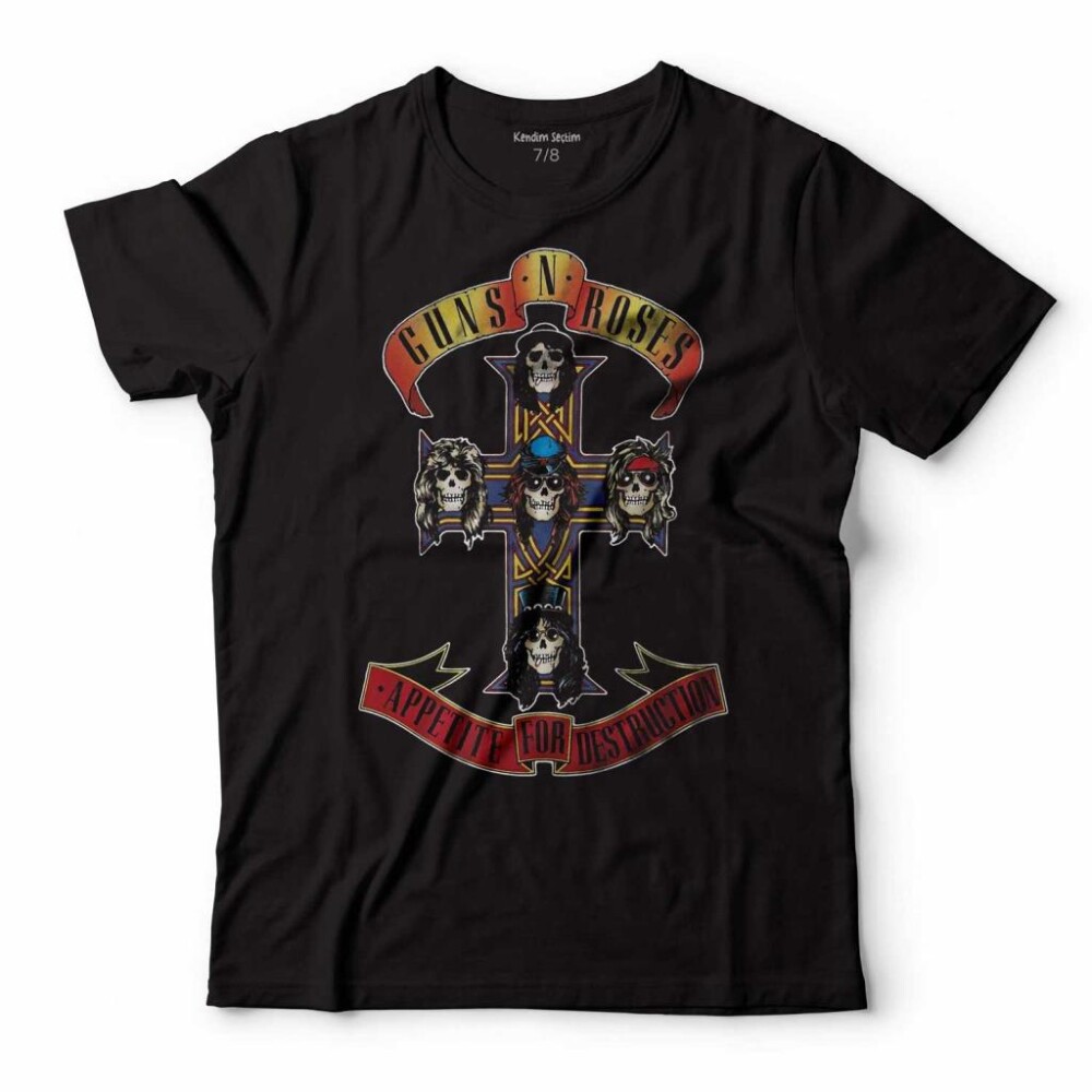 GUNS N AND ROSES GUN GÜL VE KAN SİLAH ÇOCUK TİŞÖRT - 1